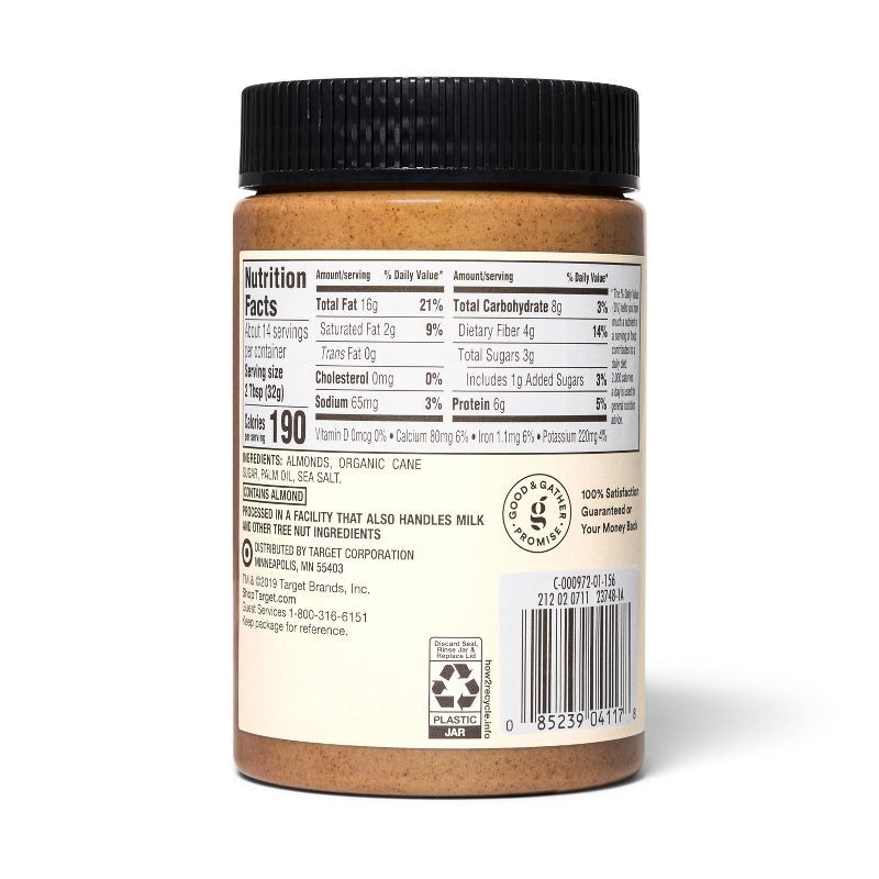 slide 2 of 3, No Stir Creamy Almond Butter 16oz - Good & Gather™, 16 oz