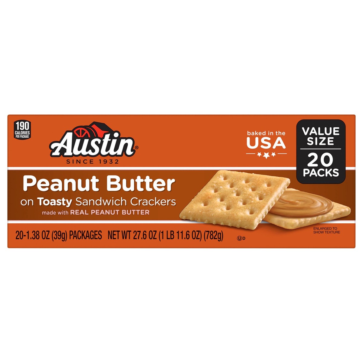 slide 1 of 5, Austin Peanut Butter on Toasty Sandwich Crackers, 20 ct