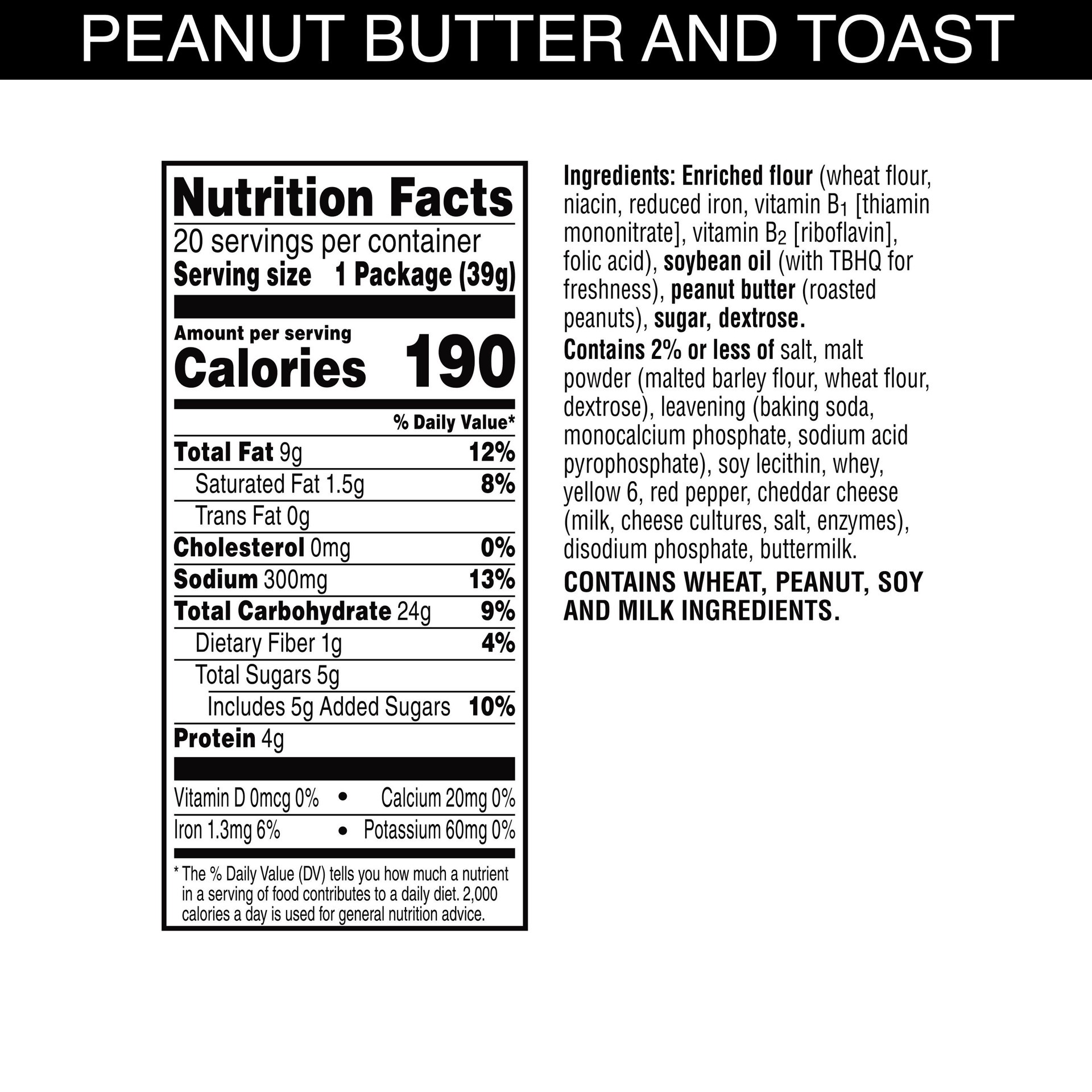 slide 4 of 5, Austin Peanut Butter on Toasty Sandwich Crackers, 20 ct