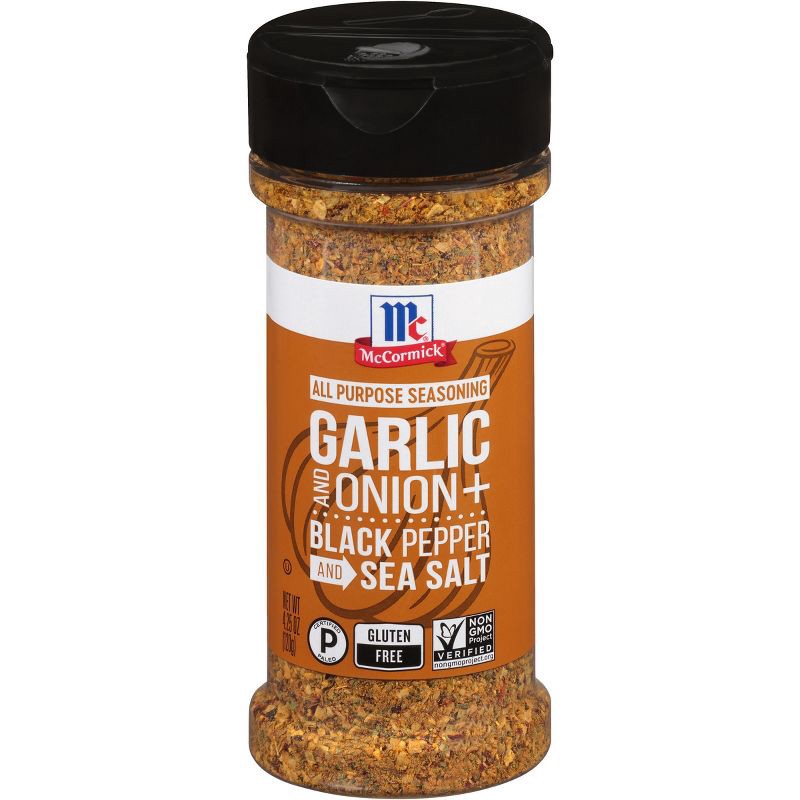 slide 1 of 11, McCormick Garlic and Onion Black Pepper and Sea Salt All Purpose Seasoning - 4.25oz, 4.25 oz