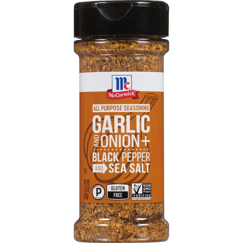 slide 11 of 11, McCormick Garlic and Onion Black Pepper and Sea Salt All Purpose Seasoning - 4.25oz, 4.25 oz