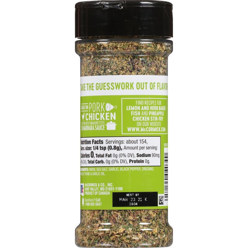 slide 3 of 11, McCormick Garlic Herb and Black Pepper and Sea Salt All Purpose Seasoning - 4.37oz, 4.37 oz