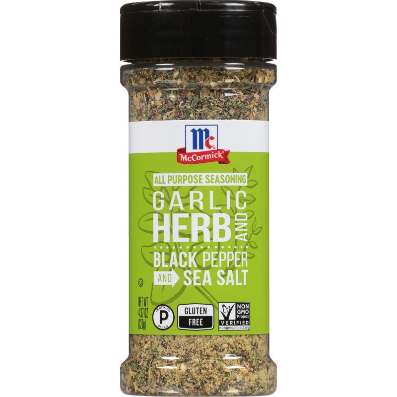 slide 11 of 11, McCormick Garlic Herb and Black Pepper and Sea Salt All Purpose Seasoning - 4.37oz, 4.37 oz