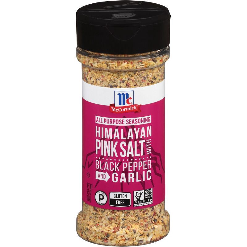 slide 1 of 10, McCormick Himalayan Pink Salt with Black Pepper and Garlic All Purpose Seasoning - 6.5oz, 6.5 oz