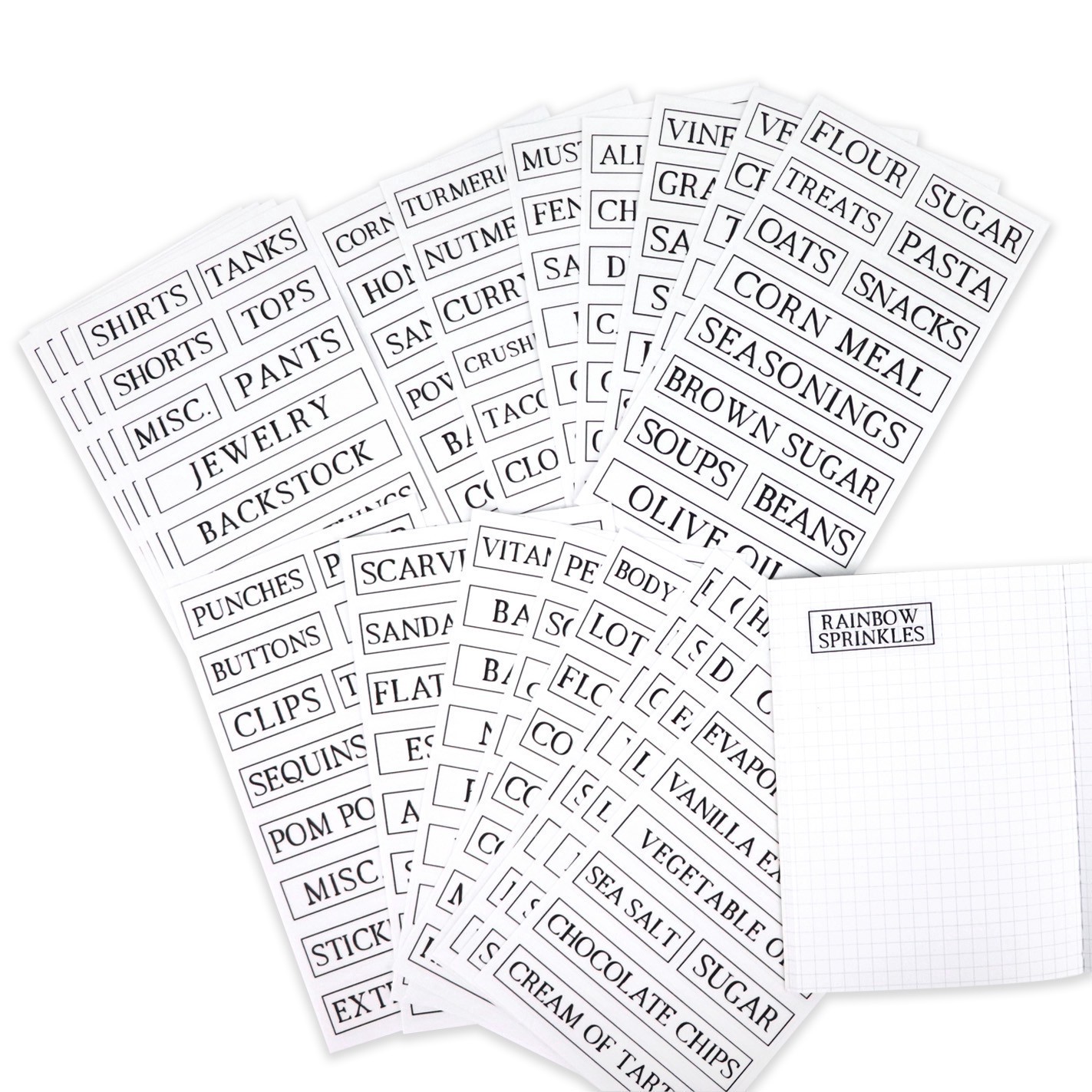 slide 2 of 6, Clear Rectangle Household Label Stickers By Recollections, 3.88 in x 7 in