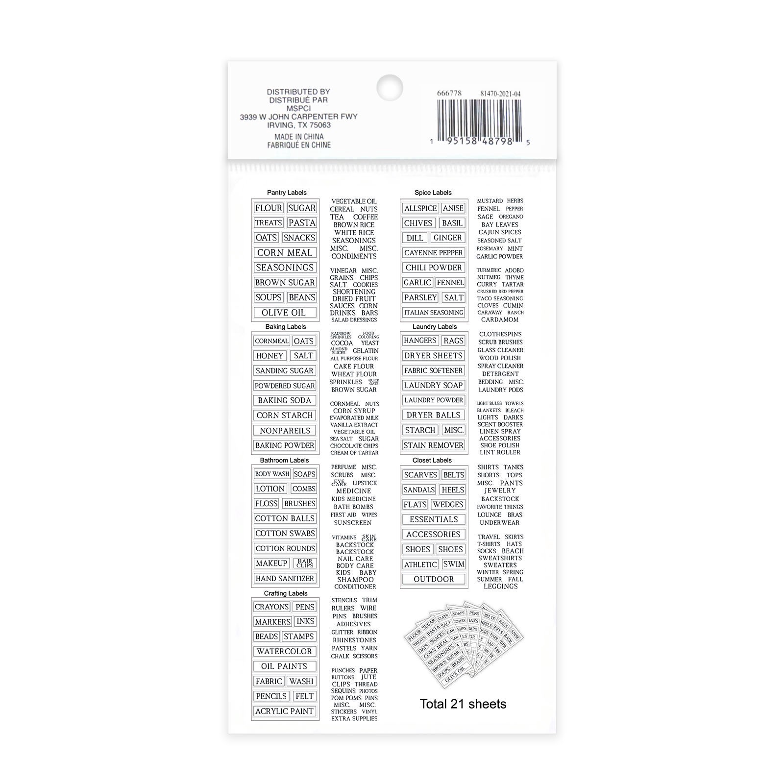 slide 6 of 6, Clear Rectangle Household Label Stickers By Recollections, 3.88 in x 7 in