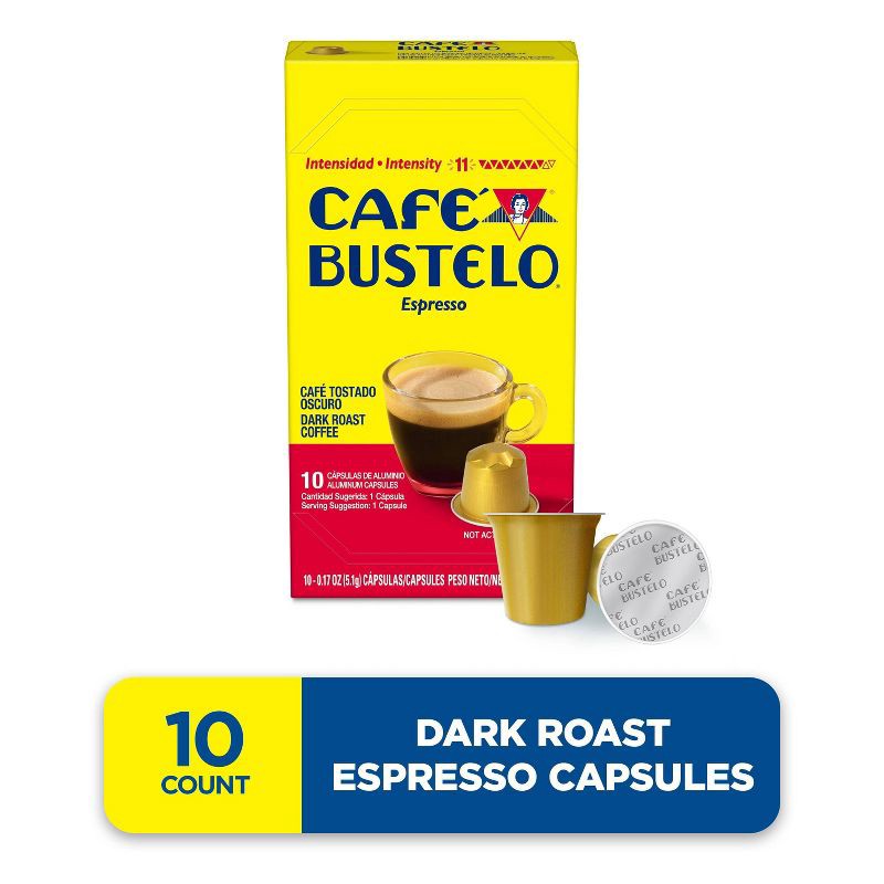 slide 4 of 7, Cafe Bustelo Café Bustelo Espresso Dark Roast Capsules - 10ct, 10 ct