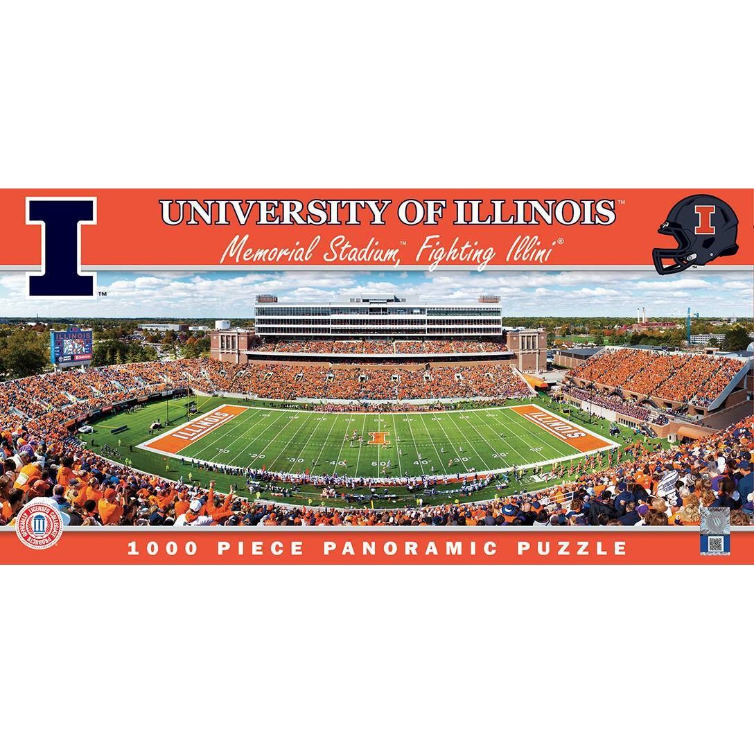 slide 1 of 3, NCAA Illinois Fighting Illini Pano Puzzle 1000pc, 1000 ct