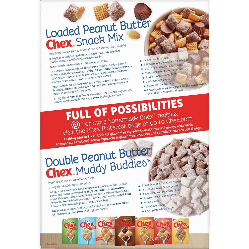 Peanut Butter Chex Gluten Free Breakfast Cereal, Homemade Chex Mix Ingredient, 12.2 OZ 12.2 oz