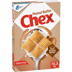 Chex Peanut Butter Gluten-Free Breakfast Cereal - 12.2oz - General Mills: No Artificial Flavors, Whole Grain