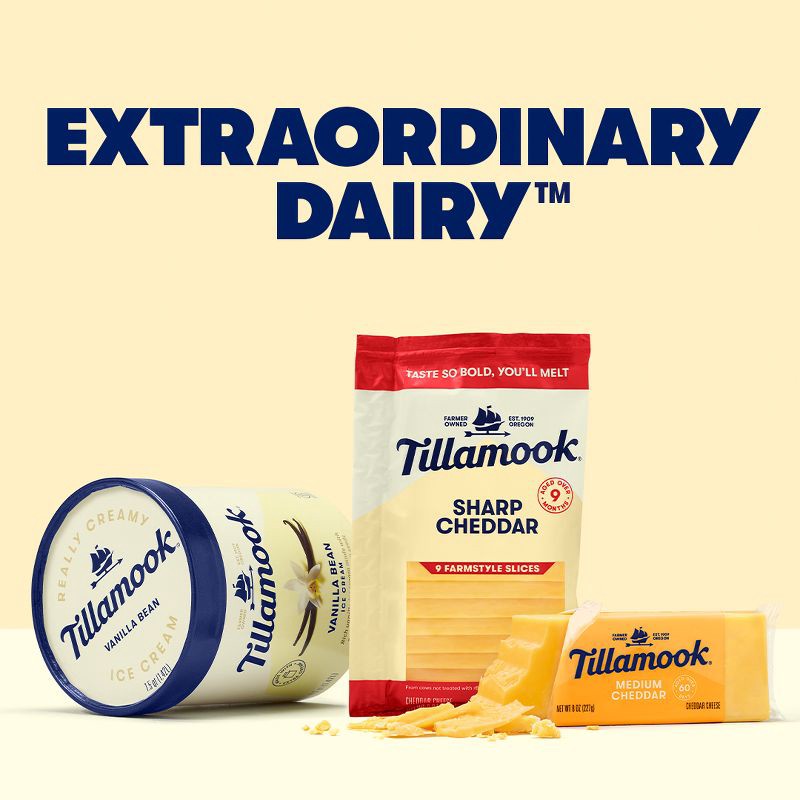 slide 6 of 7, Tillamook Medium White Cheddar Thin Cheese Slices - 8oz/16 slices, 8 oz