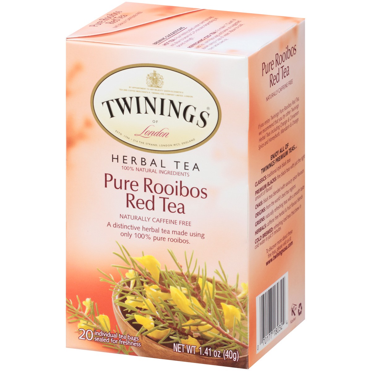 slide 3 of 9, Twinings Herbal Tea, Pure Rooibos Red Tea, Pure, Tea Bags, 20 ct