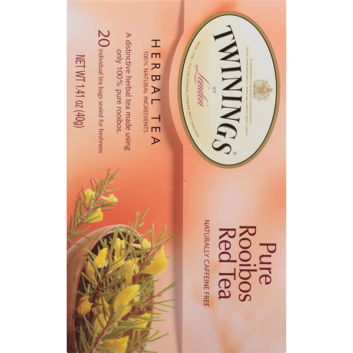 slide 5 of 9, Twinings Herbal Tea, Pure Rooibos Red Tea, Pure, Tea Bags, 20 ct