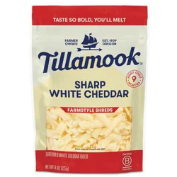 Tillamook Farmstyle Sharp White Cheddar Shredded Cheese - 8oz