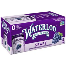 Waterloo Sparkling Water Waterloo Grape Sparkling Water - 8pk/12 fl oz Cans