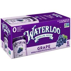 Waterloo Sparkling Water Waterloo Grape Sparkling Water - 8pk/12 fl oz Cans