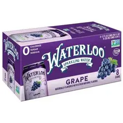 Waterloo Sparkling Water Waterloo Grape Sparkling Water - 8pk/12 fl oz Cans