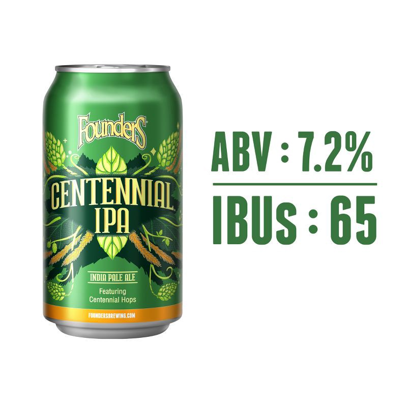 slide 3 of 8, Founders Brewing Co. Founders Centennial IPA Beer - 15pk/12 fl oz Cans, 15 ct; 12 fl oz