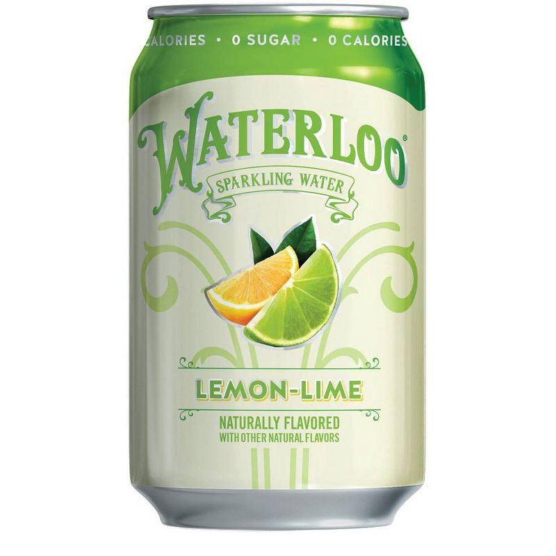 slide 2 of 5, Waterloo Sparkling Water Waterloo Lemon-Lime Sparkling Water - 8pk/12 fl oz Cans, 8 ct; 12 fl oz