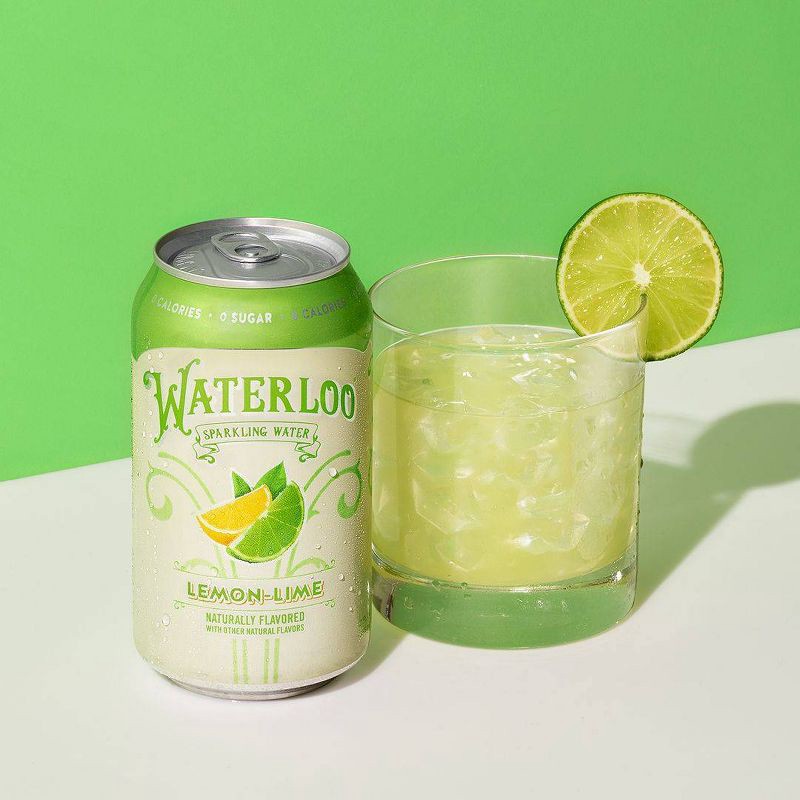 slide 4 of 5, Waterloo Sparkling Water Waterloo Lemon-Lime Sparkling Water - 8pk/12 fl oz Cans, 8 ct; 12 fl oz