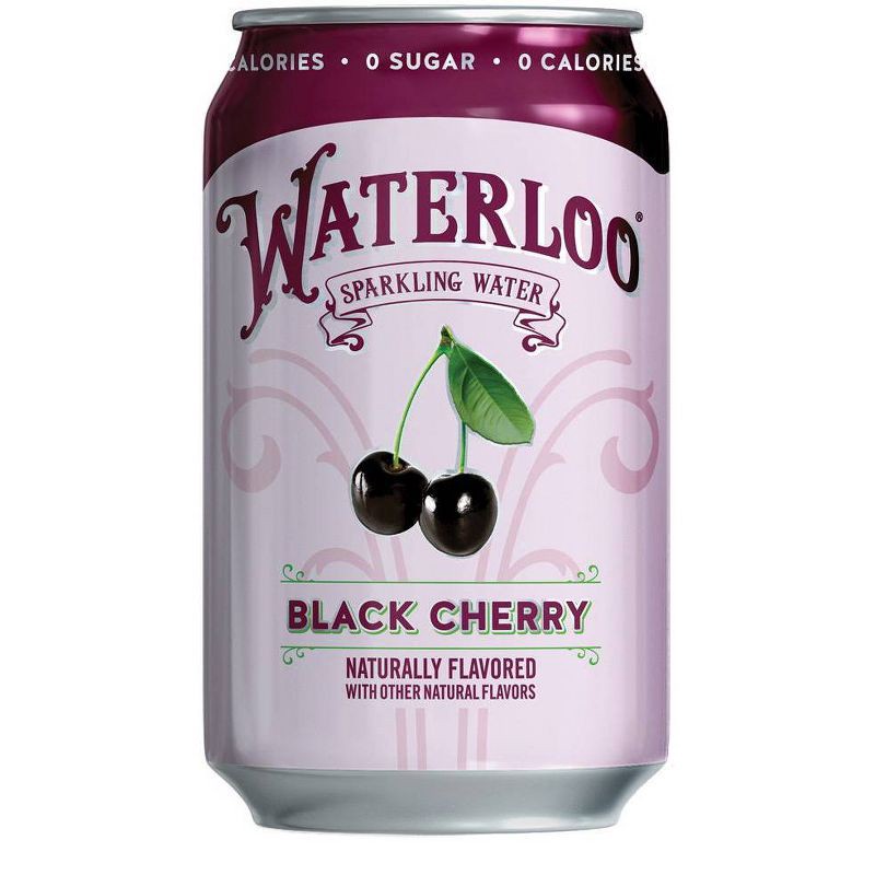 slide 2 of 4, Waterloo Sparkling Water Waterloo Black Cherry Sparkling Water - 8pk/12 fl oz Cans, 8 ct; 12 fl oz