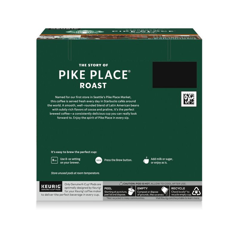slide 7 of 7, Starbucks Pikes Place Medium Roast Keurig K-Cup Coffee Pods - 44ct, 44 ct