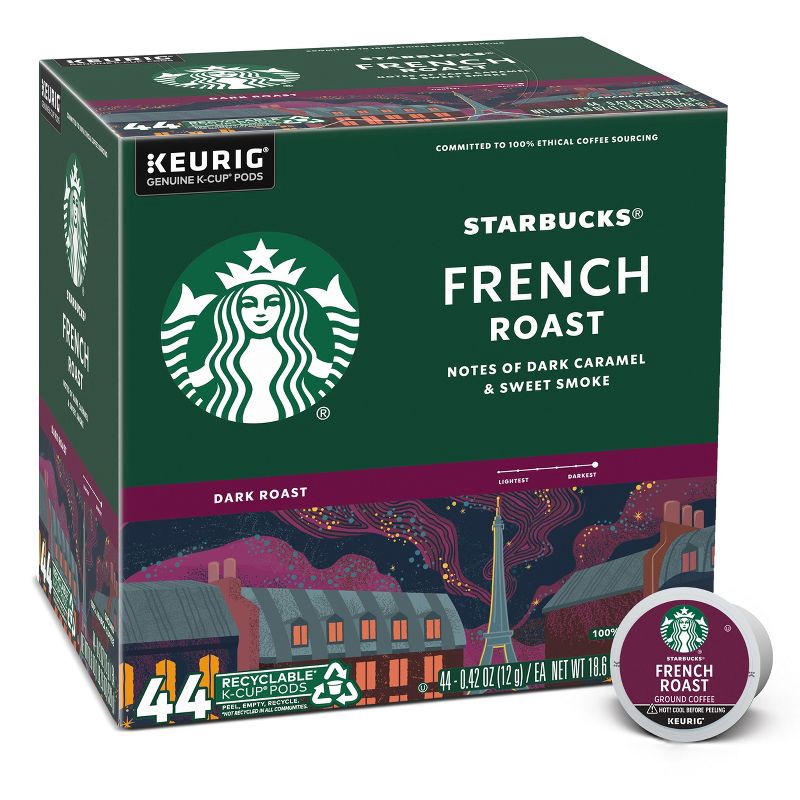 slide 1 of 5, Starbucks Keurig French Roast Dark Roast Coffee Pods - 44 K-Cups, 1 ct