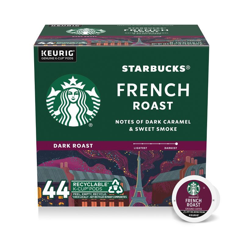 slide 1 of 7, Starbucks French Dark Roast Keurig K-Cup Coffee Pods - 44ct, 44 ct