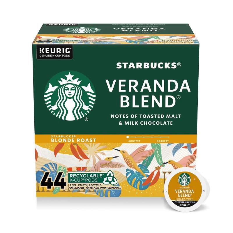 slide 1 of 7, Starbucks Veranda Blend Blonde Light Roast Keurig K-Cup Coffee Pods - 44ct, 44 ct
