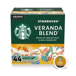 Starbucks Veranda Blend Blonde Light Roast Keurig K-Cup Coffee Pods - 44ct