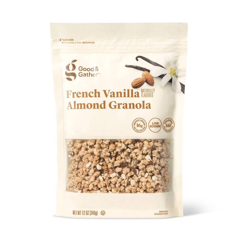 slide 1 of 3, French Vanilla Almond Granola - 12oz - Good & Gather™, 12 oz