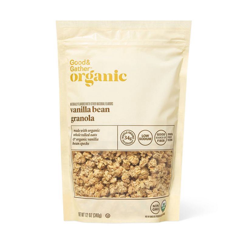 slide 1 of 5, Organic Vanilla Bean Granola - 12oz - Good & Gather™, 12 oz