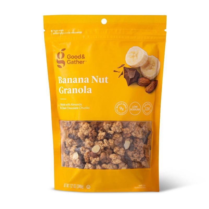 slide 1 of 3, Banana Nut Granola - 12oz - Good & Gather™, 12 oz