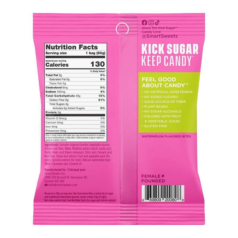 slide 2 of 7, SmartSweets Sourmelon Bites Sour Gummy Candy - 1.8oz, 1.8 oz