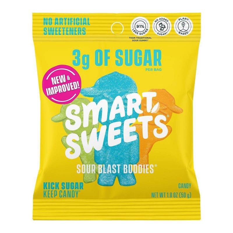 slide 1 of 7, SmartSweets Sour Blast Buddies Sour Gummy Candy - 1.8oz, 1.8 oz