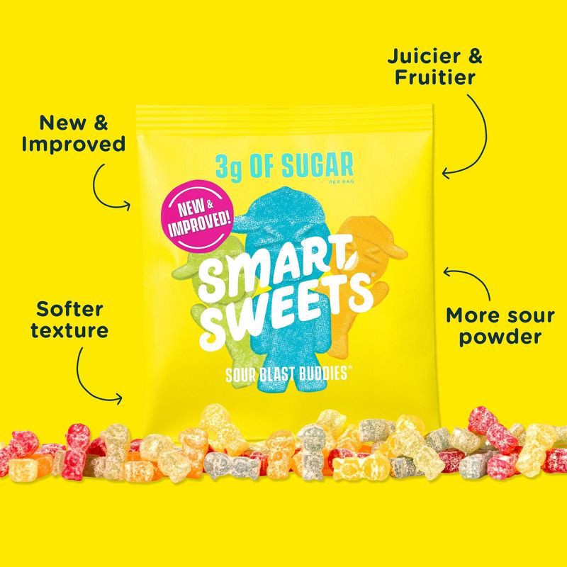 slide 5 of 7, SmartSweets Sour Blast Buddies Sour Gummy Candy - 1.8oz, 1.8 oz