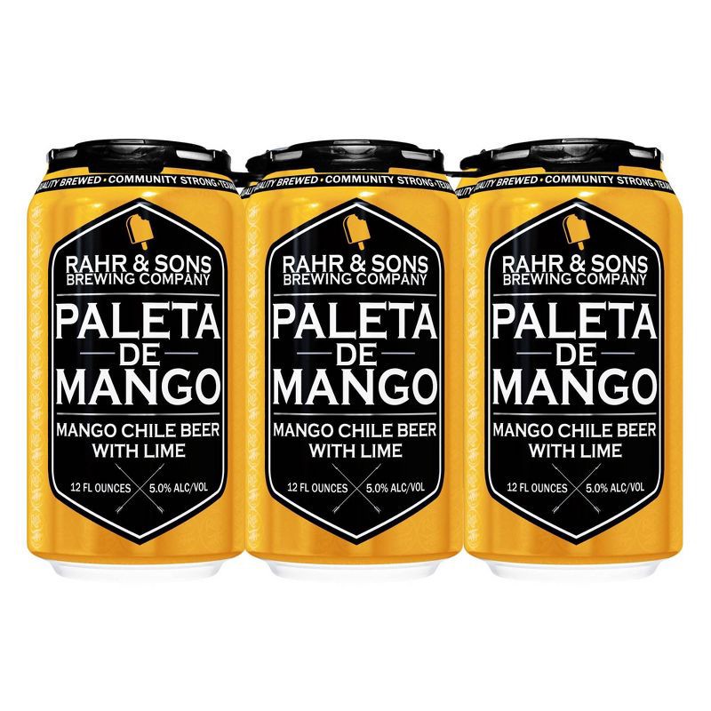 slide 1 of 4, Rahr & Sons Brewing Company Rahr & Sons Paleta de Mango Chile Beer - 6pk/12 fl oz Cans, 6 ct; 12 fl oz