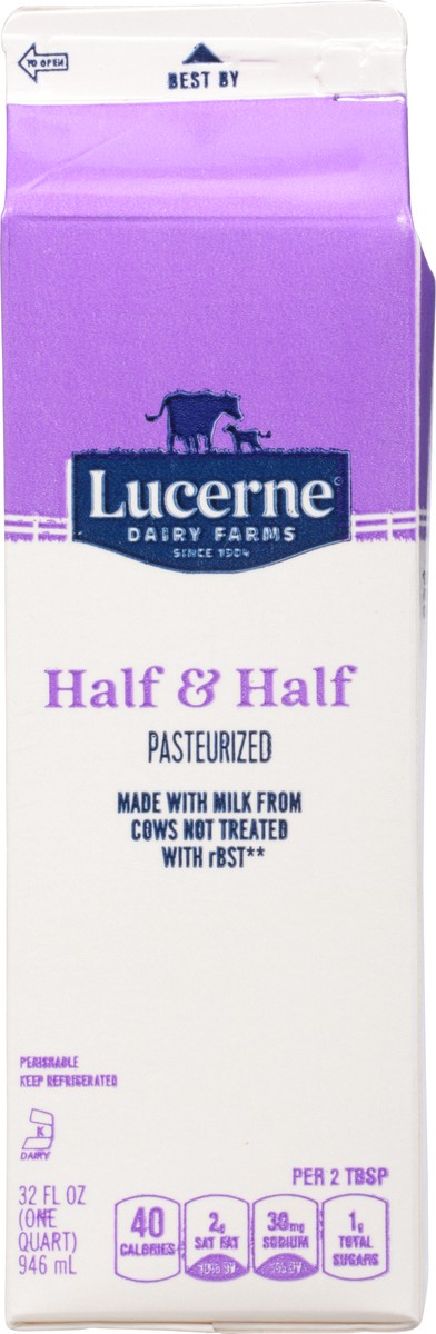 slide 6 of 9, Lucerne Dairy Farms Half and Half, 32 oz