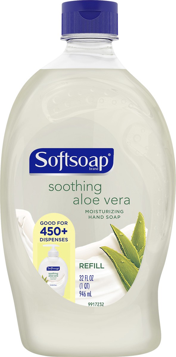 slide 3 of 4, Softsoap Hand Soap Aloe Vera Refill, 32 oz