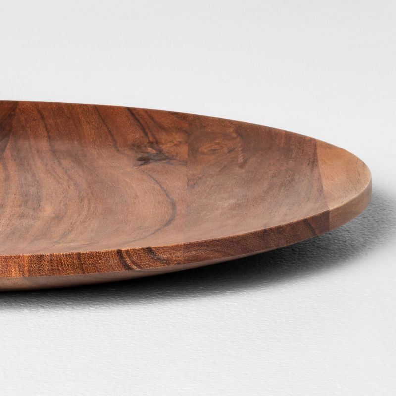 slide 2 of 8, 13" Acacia Wood Plate Charger Brown - Hearth & Hand with Magnolia, 1 ct