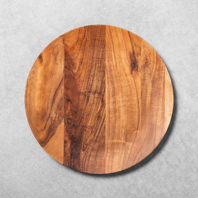 slide 1 of 8, 13" Acacia Wood Plate Charger Brown - Hearth & Hand with Magnolia, 1 ct