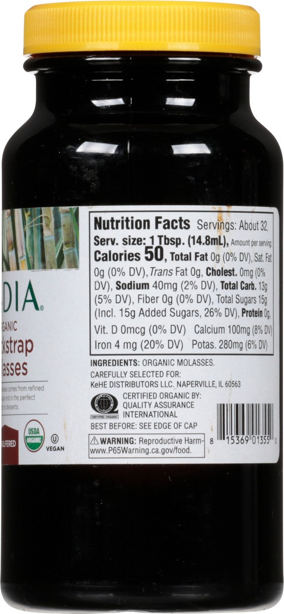 slide 10 of 13, Cadia Unsulfered Organic Blackstrap Molasses 16 fl oz, 16 fl oz