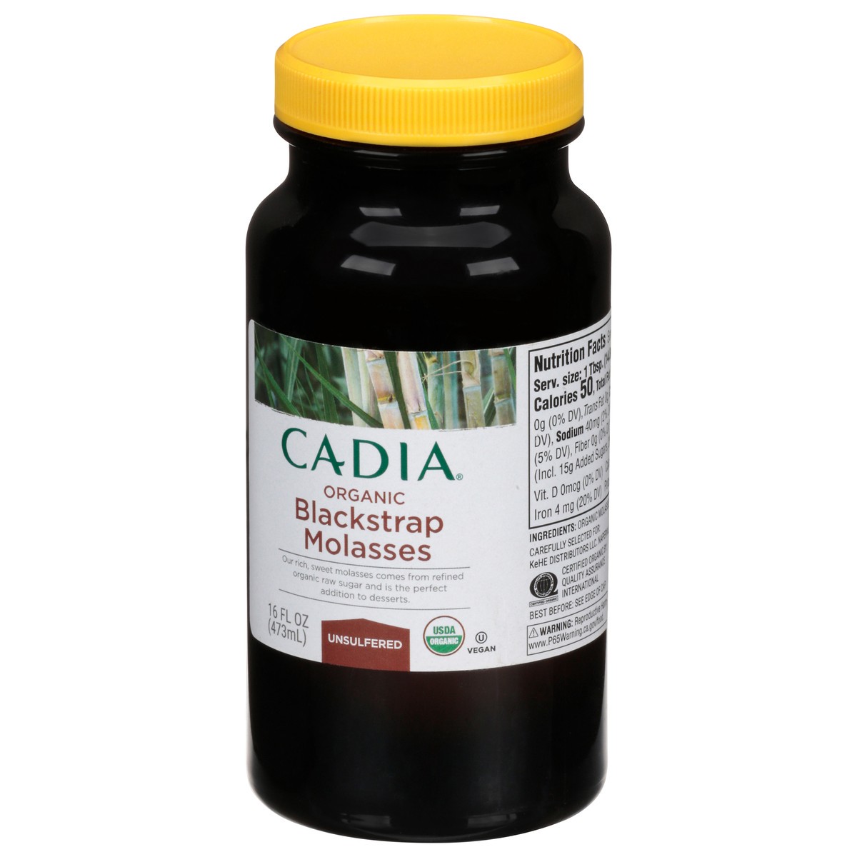 slide 3 of 13, Cadia Unsulfered Organic Blackstrap Molasses 16 fl oz, 16 fl oz