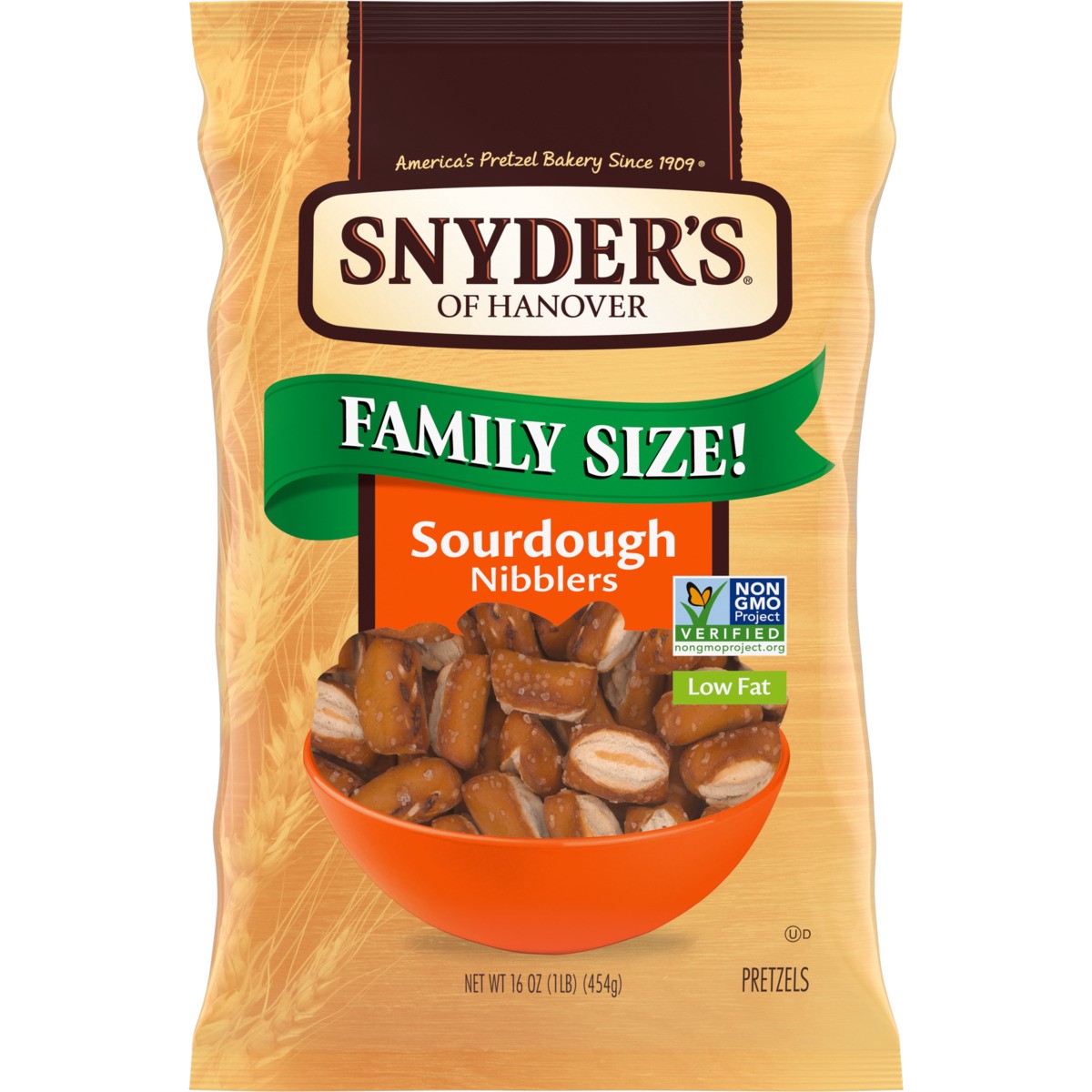 slide 1 of 4, Snyder's of Hanover Sourdough Nibblers Pretzels, 16.000 oz