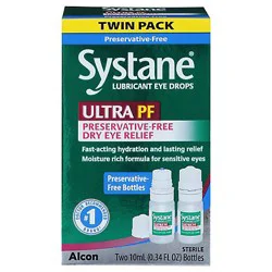 Systane Lubricant Eye Drops Ultra Preservative Free Twin Pack