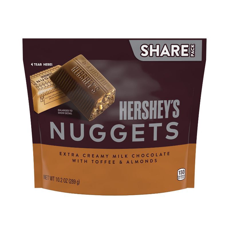 slide 2 of 6, Hershey's Nuggets Toffee Almond Share Size Chocolate Candy - 10.2oz, 10.2 oz