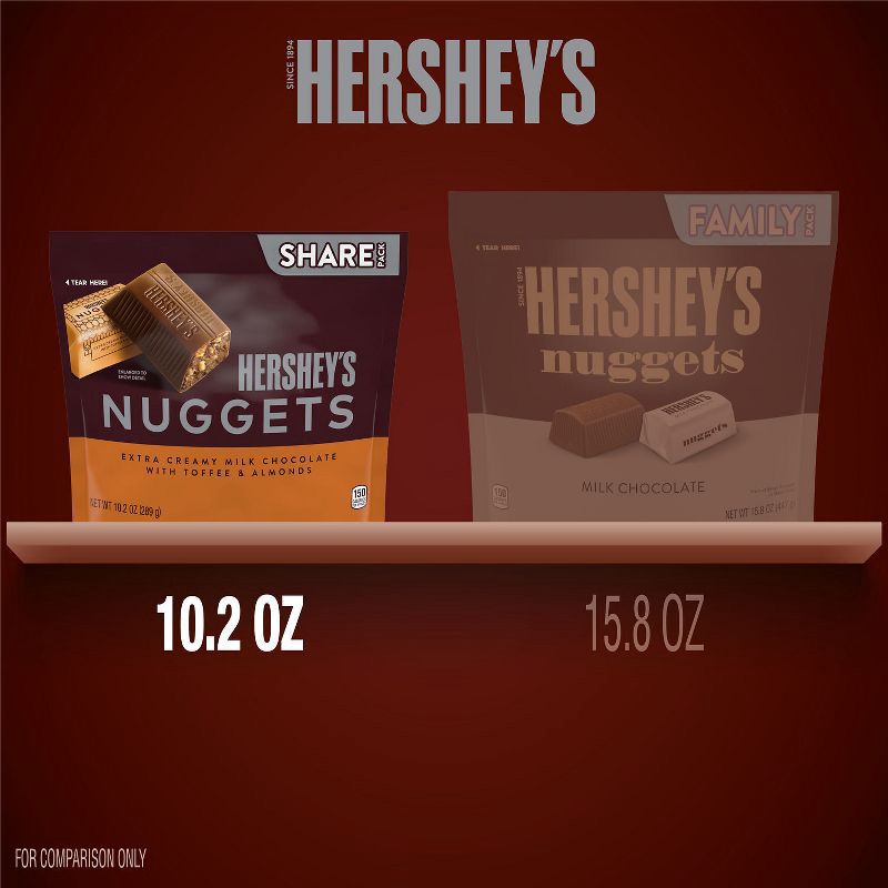 slide 6 of 6, Hershey's Nuggets Toffee Almond Share Size Chocolate Candy - 10.2oz, 10.2 oz