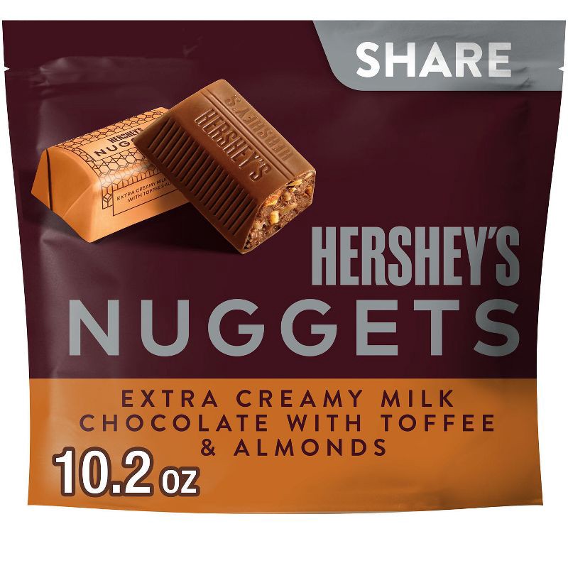 slide 1 of 6, Hershey's Nuggets Toffee Almond Share Size Chocolate Candy - 10.2oz, 10.2 oz