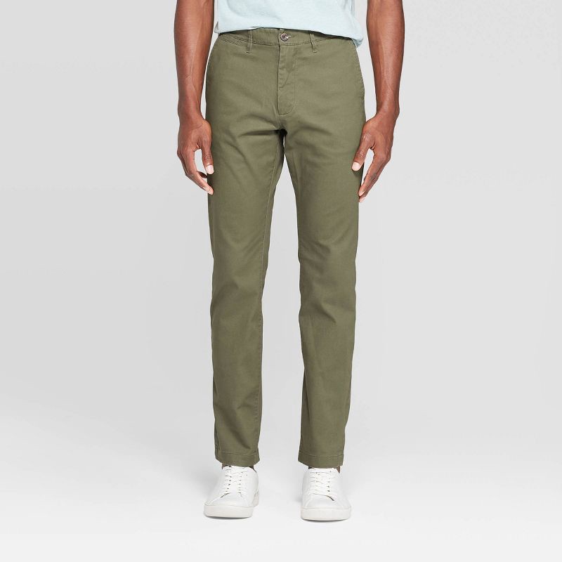 slide 1 of 3, Men's Every Wear Slim Fit Chino Pants - Goodfellow & Co™ Paris Green 32x32, 1 ct