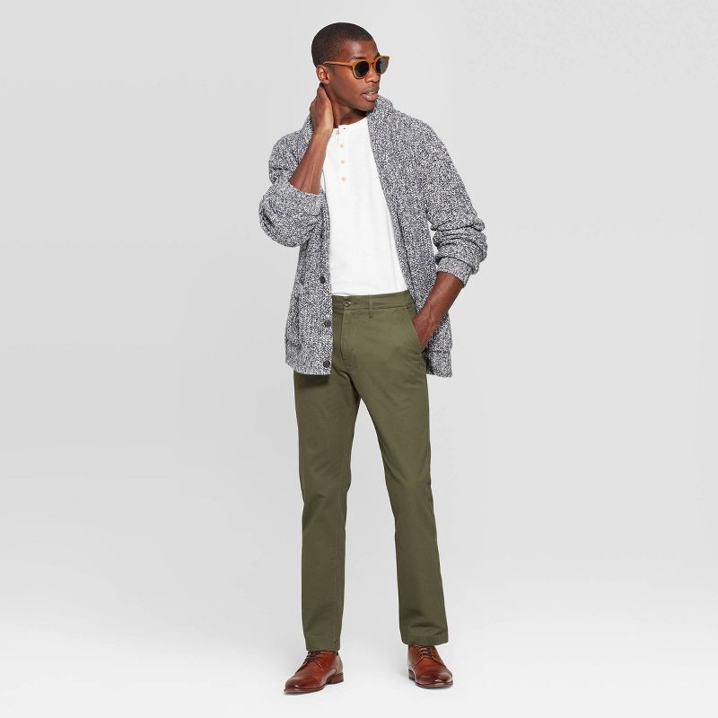 slide 3 of 3, Men's Every Wear Athletic Fit Chino Pants - Goodfellow & Co™ Paris Green 30x30, 1 ct